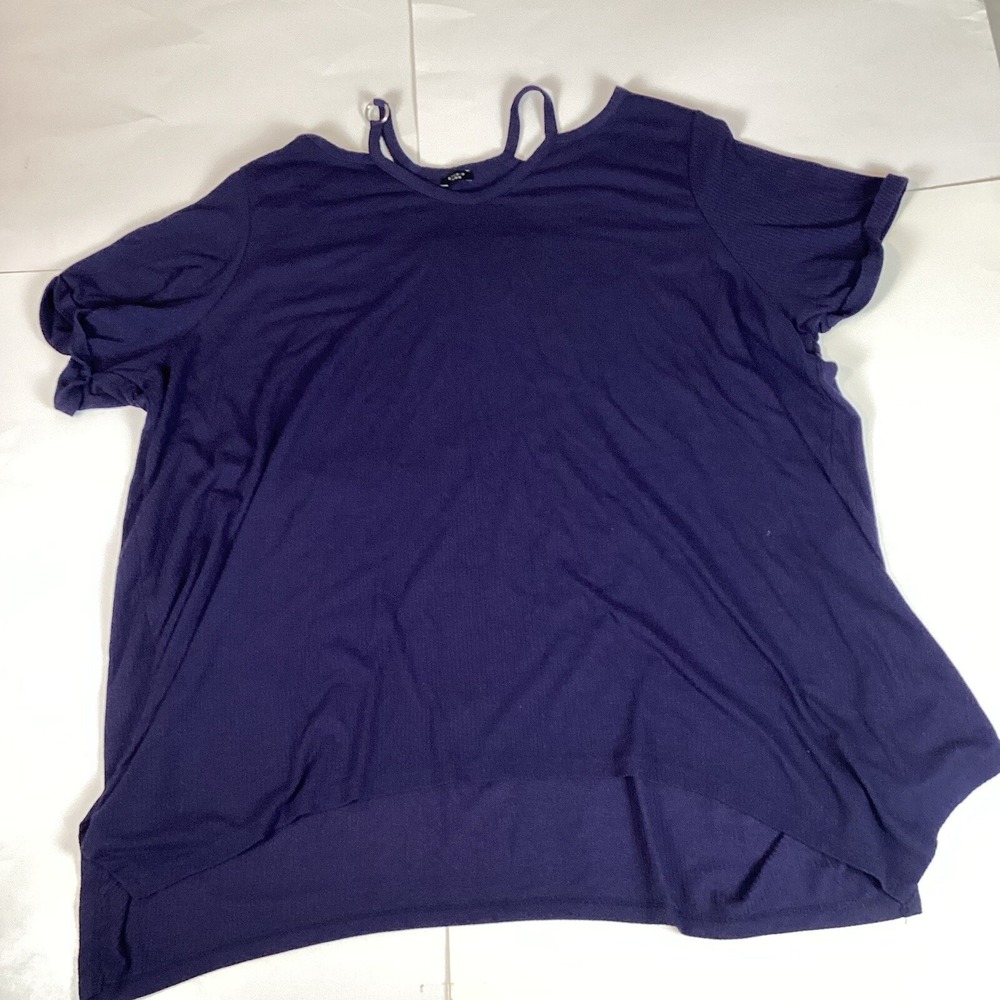 Studio 1886 Womens Blouse Shirt Top Size 2XL Stretch Comfort Soft Casual Unique